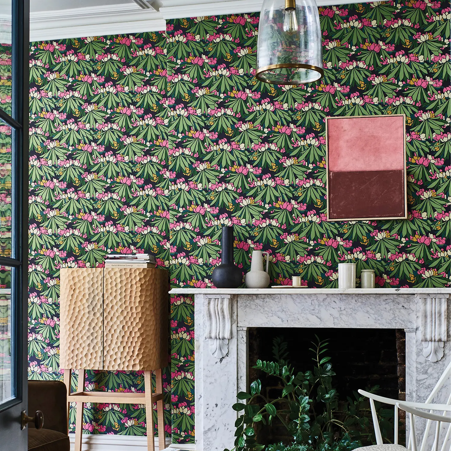 papier peint arts & crafts RHODODENDRON