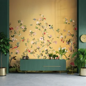CHINOISERIE MAGNOLIA (polyester métallisé)