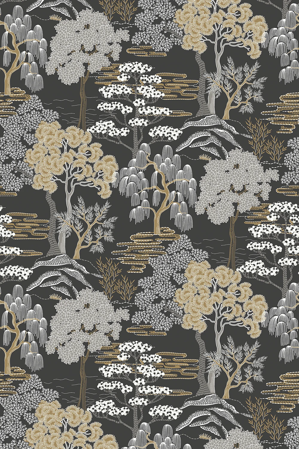 Mori Trees Charcoal - CH31006