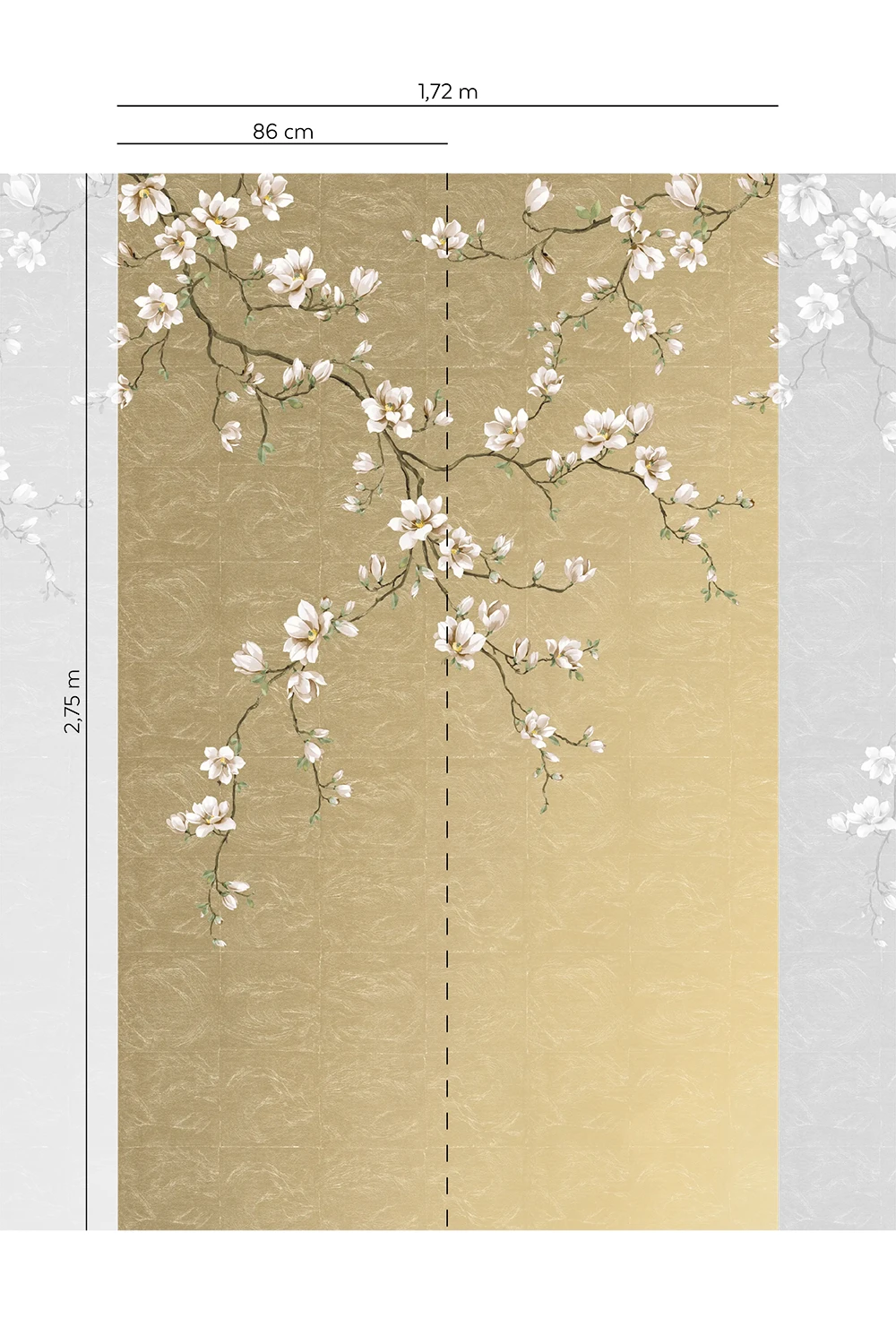 Miyabi Gold Bloom Mural Gold - CH31705M – Image 2