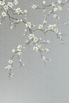 Miyabi Bloom Mural Silver - CH32318M