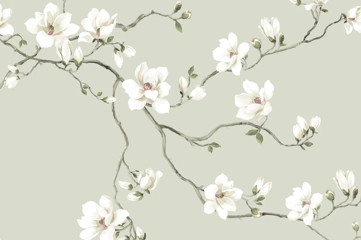 Papier peint branche fleurie CH30108
